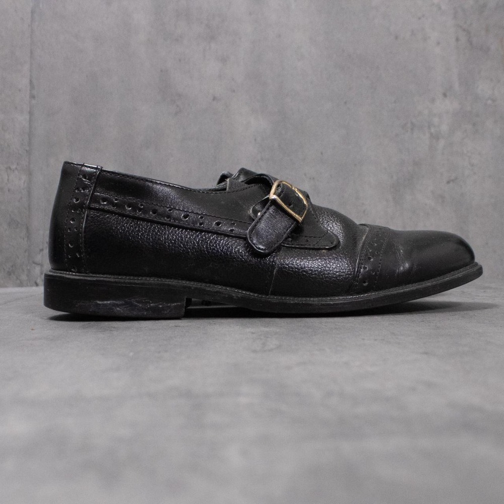 Y2K 2000's 00's VH Shoes Black Monk Strap Derby Dress Shoes